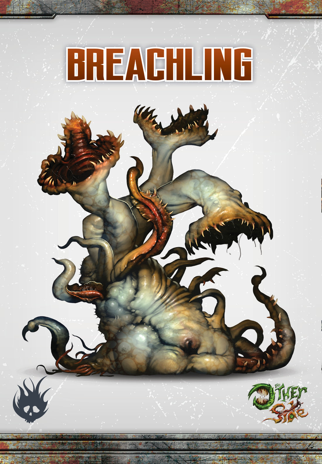 
                    
                      Front view of the Breachling character box from The Other Side by Wyrd Miniatures, featuring detailed miniatures in the box.
                    
                  