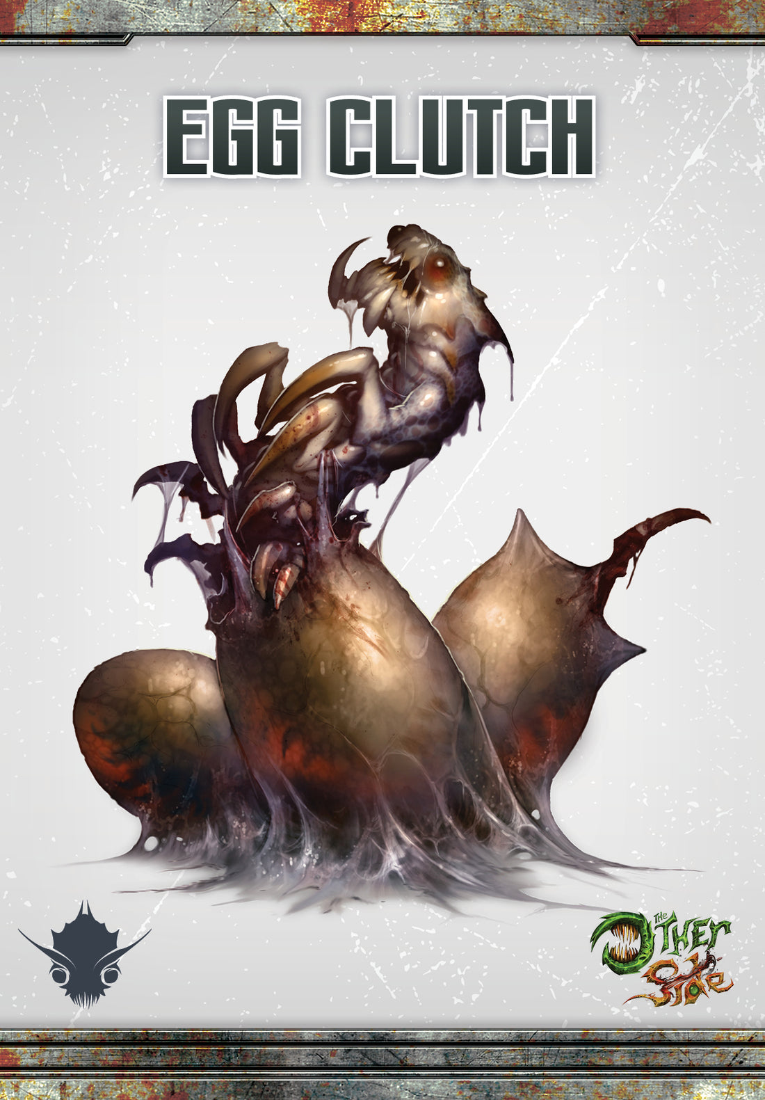 
                    
                      Front view of Wyrd Miniatures Egg Clutch from The Other Side Character Box, featuring detailed sculpting and vibrant paintwork.
                    
                  