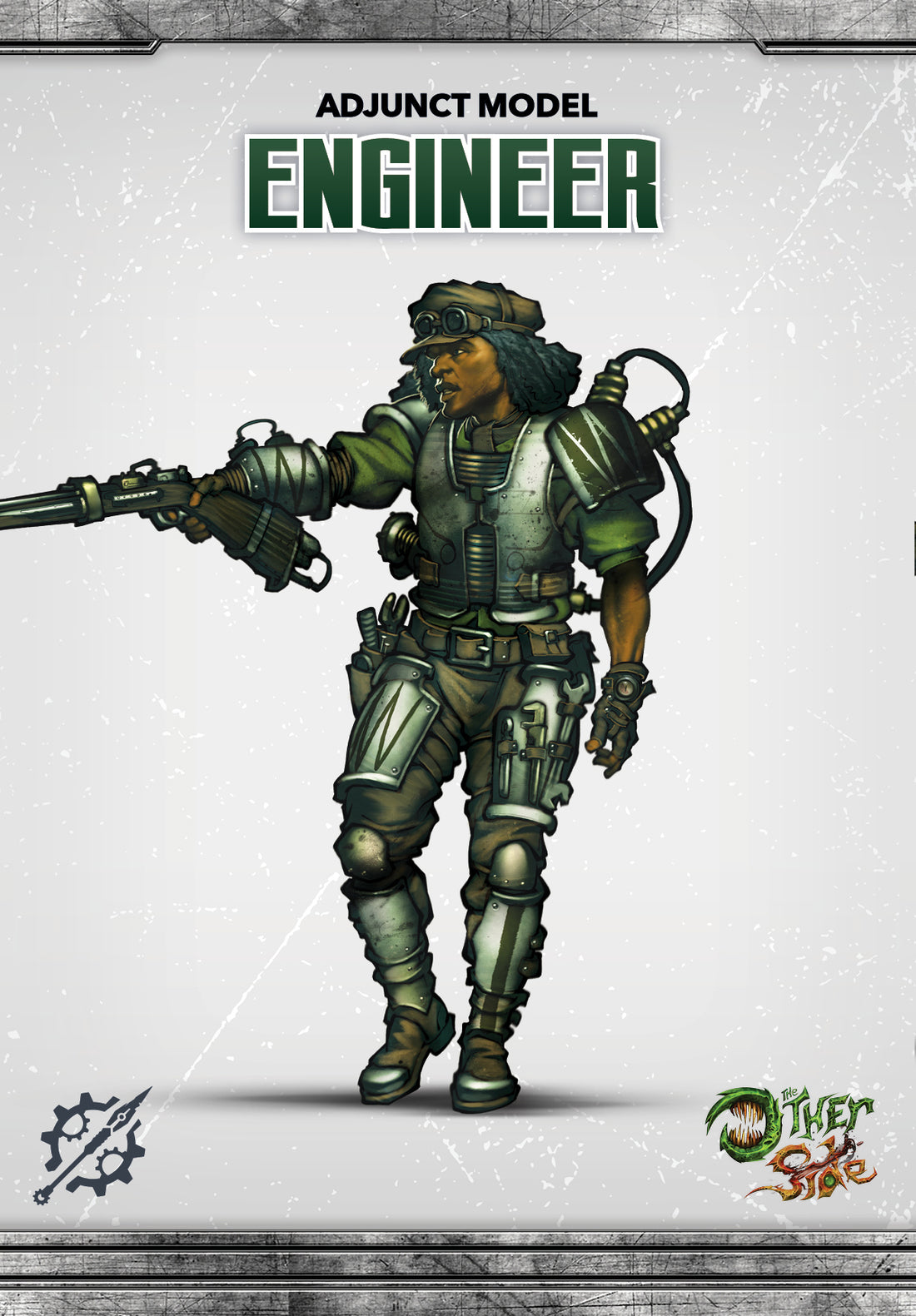 
                    
                      Front view of the Wyrd Miniatures Engineer character box from The Other Side Side Character Box series.
                    
                  