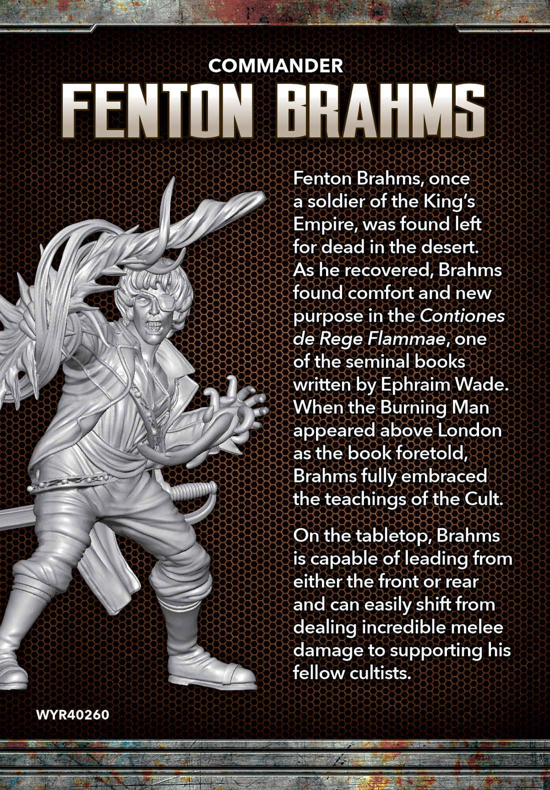 
                    
                      Back view of Wyrd Miniatures Fenton Brahms The Other Side character box, featuring detailed artwork and miniatures.
                    
                  