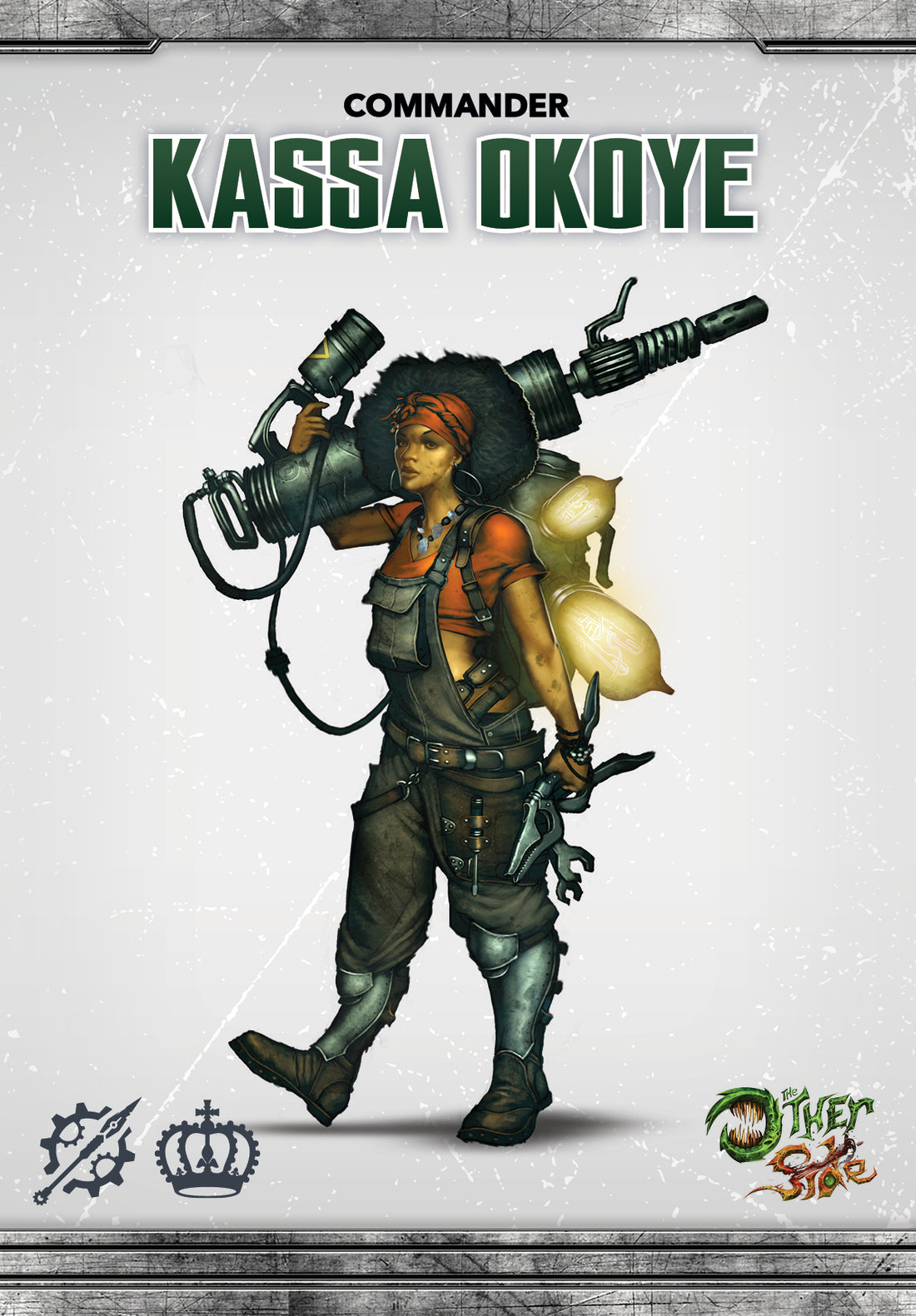 
                    
                      Front view of Wyrd Miniatures Kassa Okoye The Other Side Character Box featuring detailed miniature figure and packaging.
                    
                  