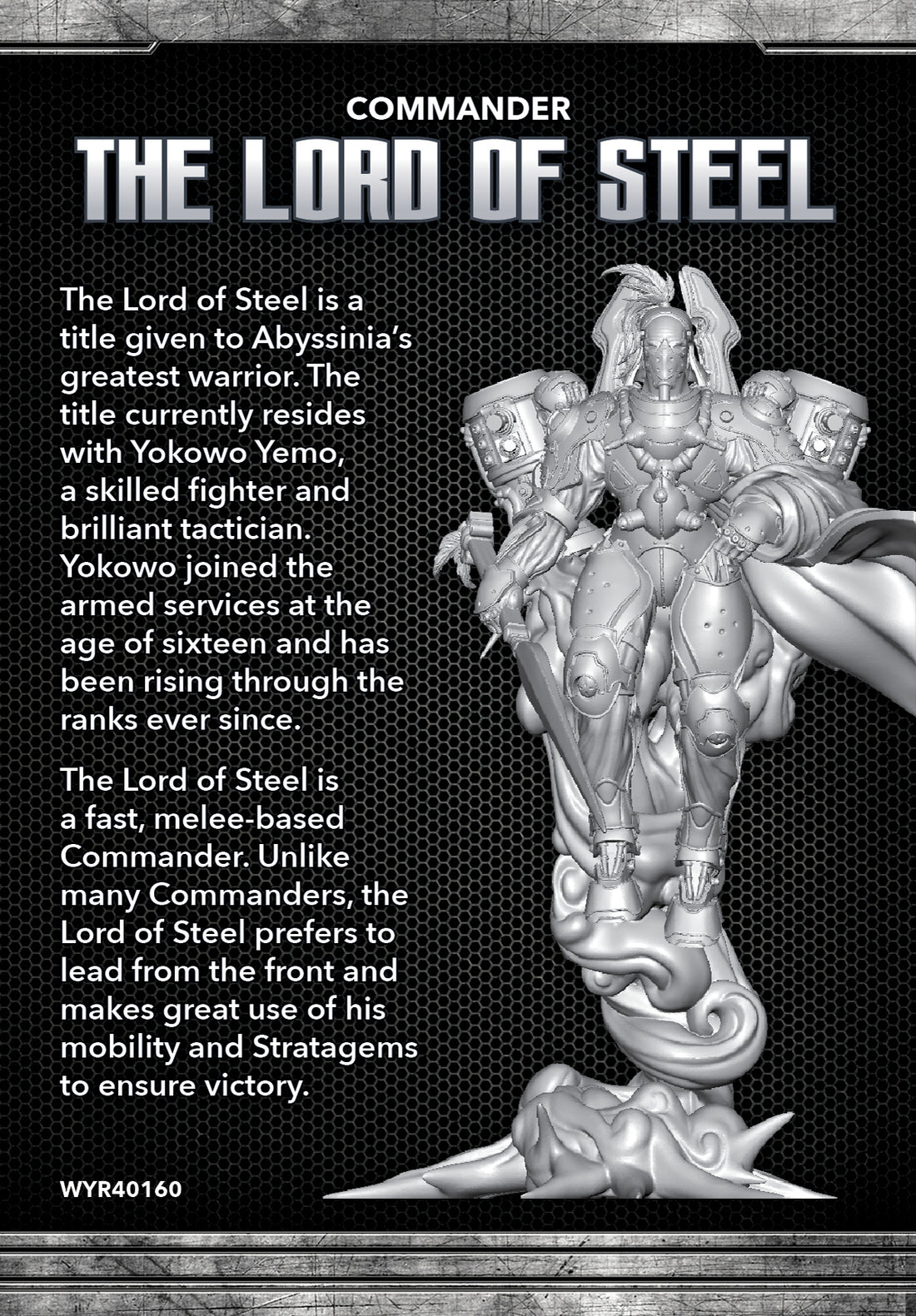 
                    
                      Back view of Wyrd Miniatures Lord of Steel The Other Side Character Box showing detailed painted miniature and packaging.
                    
                  