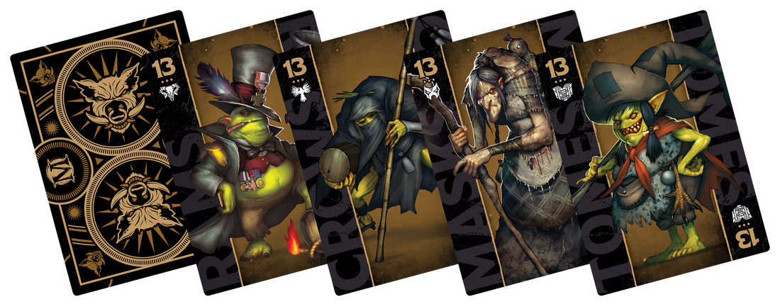 
                    
                      Malifaux M3E Fate Deck with Bayou theme featuring detailed cards from Wyrd Miniatures for strategic gameplay.
                    
                  
