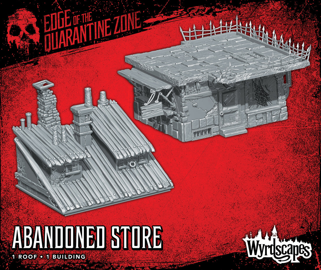 
                    
                      WyrdScapes Abandoned Store Malifaux terrain model by Wyrd Miniatures featuring a dilapidated store interior.
                    
                  
