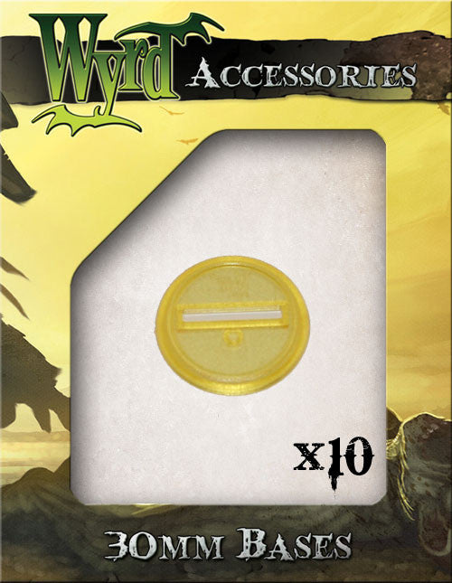 Gold 30mm Translucent Bases  (10 pack) - Wyrd Miniatures - Online Store