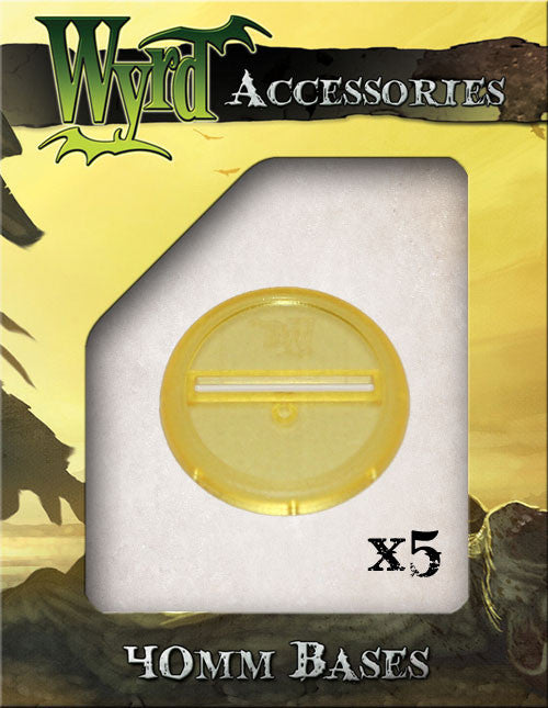 Gold 40mm Translucent Bases  (5 pack) - Wyrd Miniatures - Online Store