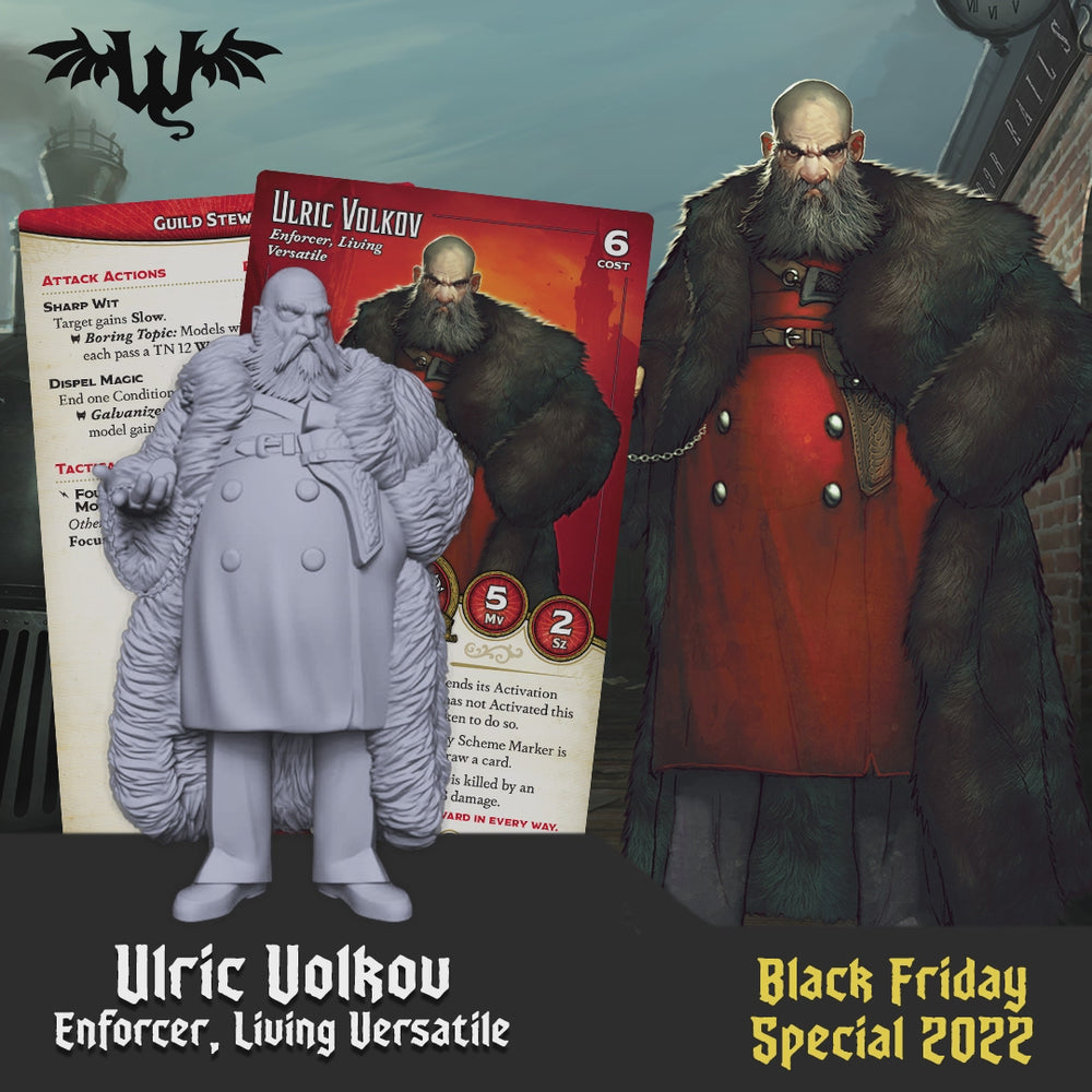 
                  
                    Load and play video in Gallery viewer, Malifaux Fourth Edition: Limited Edition - Ulric Volkov, Alternative Guild Lawyer
                  
                